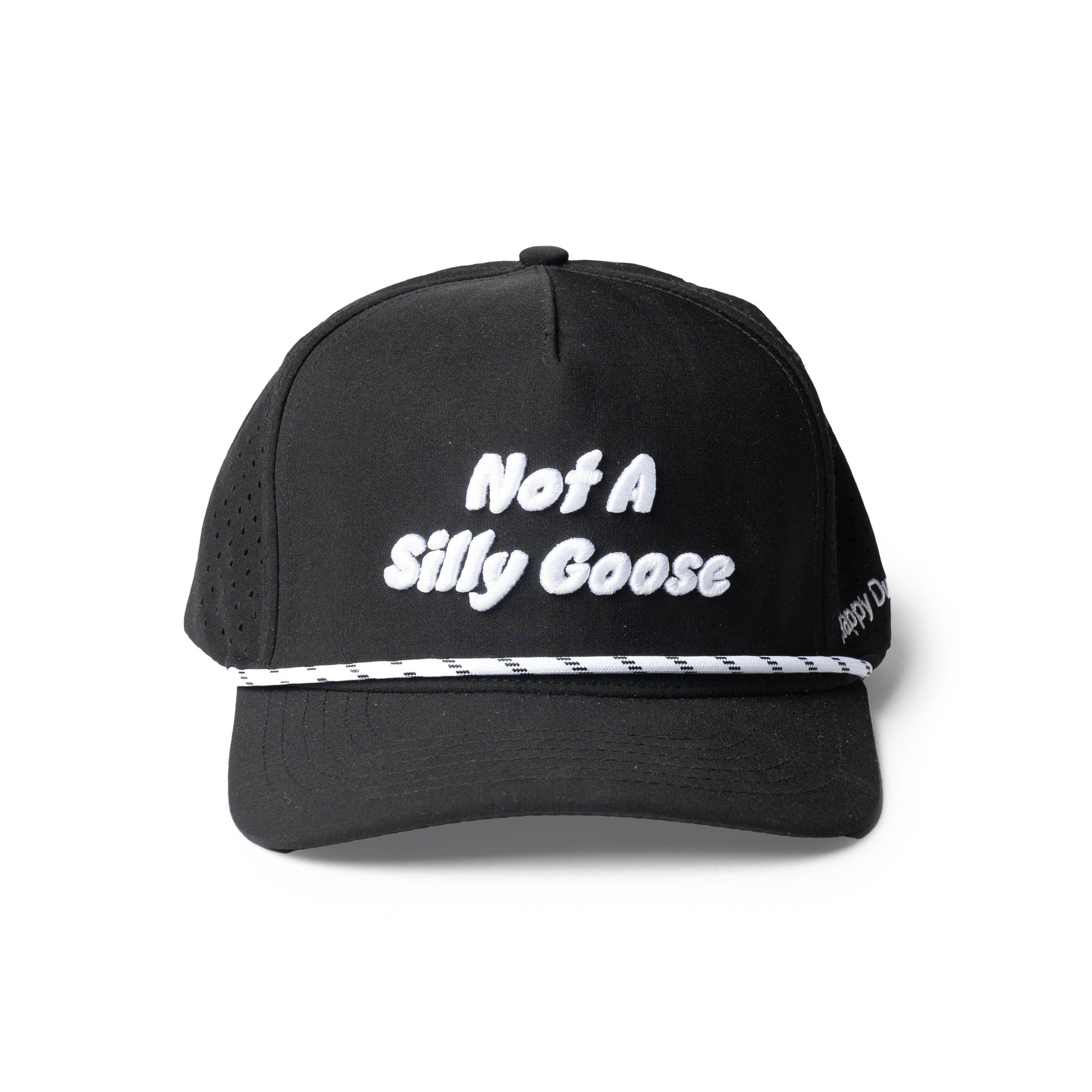 Happy Duck cap Not A Silly Goose - Black colorway